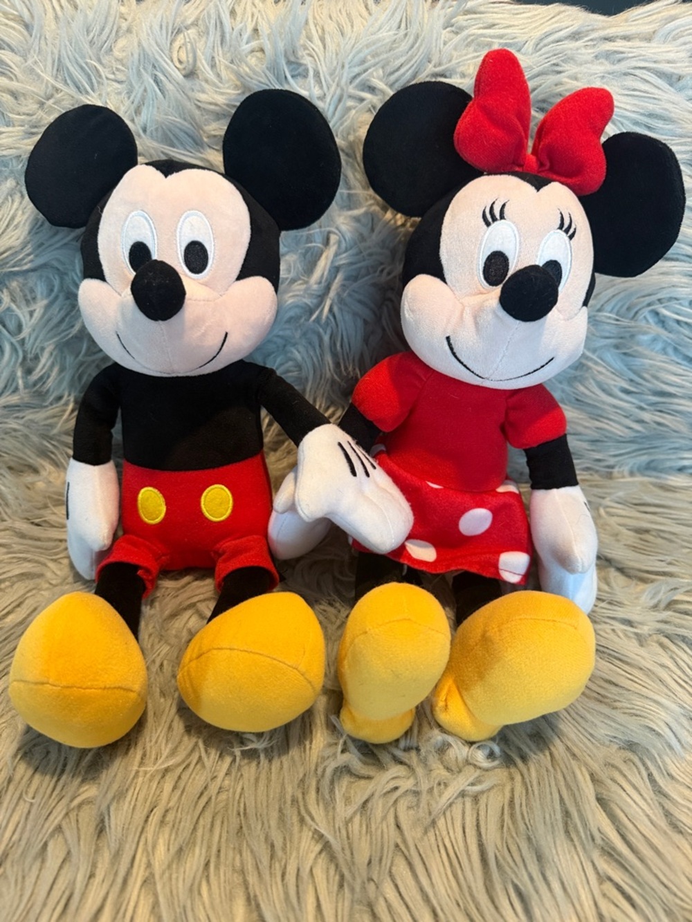 Disney Red & Black Mickey and Minnie Plush Duo